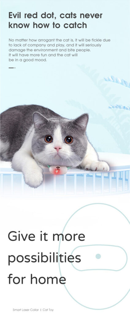 Automatic Cat Toy Smart Laser Teasing Cat Collar Electric USB Charging Kitten Amusing Toys Interactive Training Pet Items