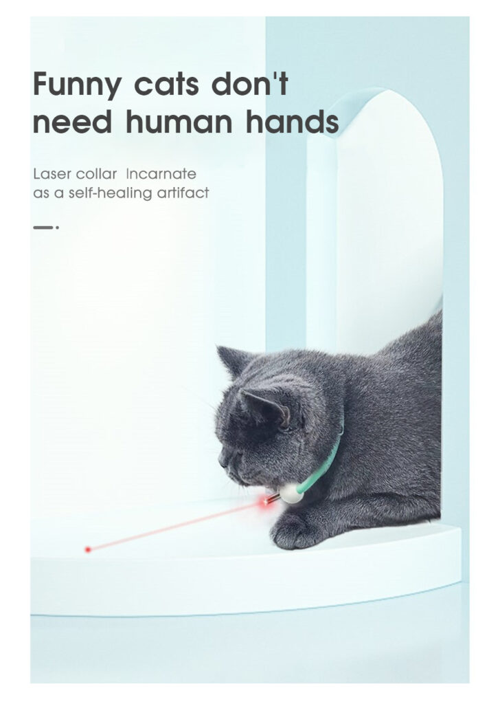 Automatic Cat Toy Smart Laser Teasing Cat Collar Electric USB Charging Kitten Amusing Toys Interactive Training Pet Items