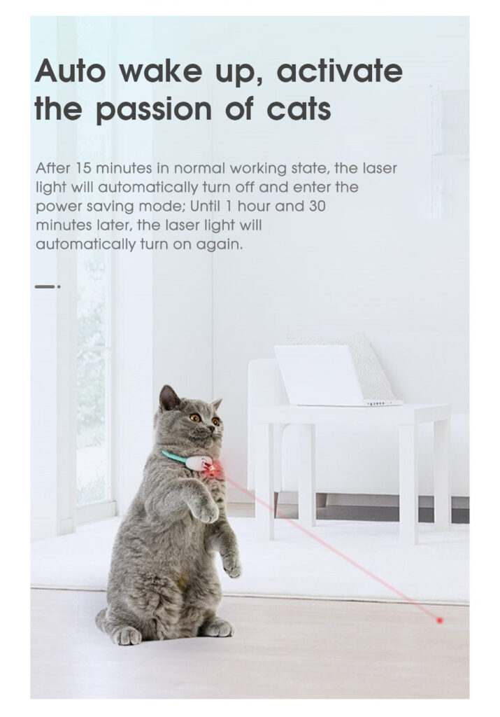 Automatic Cat Toy Smart Laser Teasing Cat Collar Electric USB Charging Kitten Amusing Toys Interactive Training Pet Items