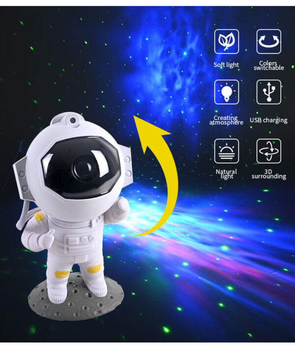 Galaxy Star Projector Starry Sky Night Light Astronaut Lamp Home Room Decor Decoration Bedroom Decorative Luminaires Gift - Image 5