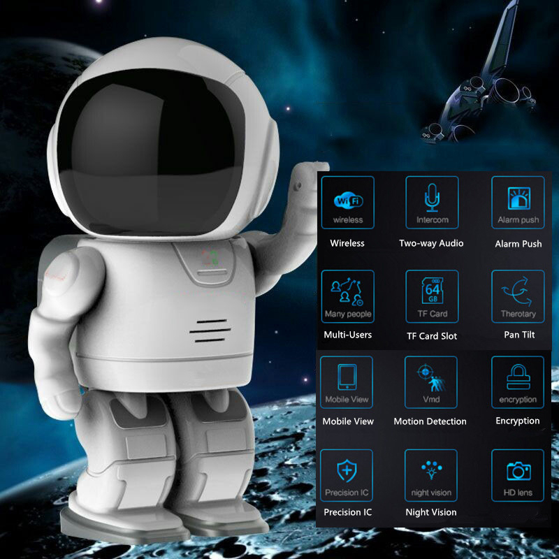 Astronaut Robot Camera IP Wifi Wireless P2P Security Surveillance Night Vision IR Home Security Robot Baby Monitor - Image 9