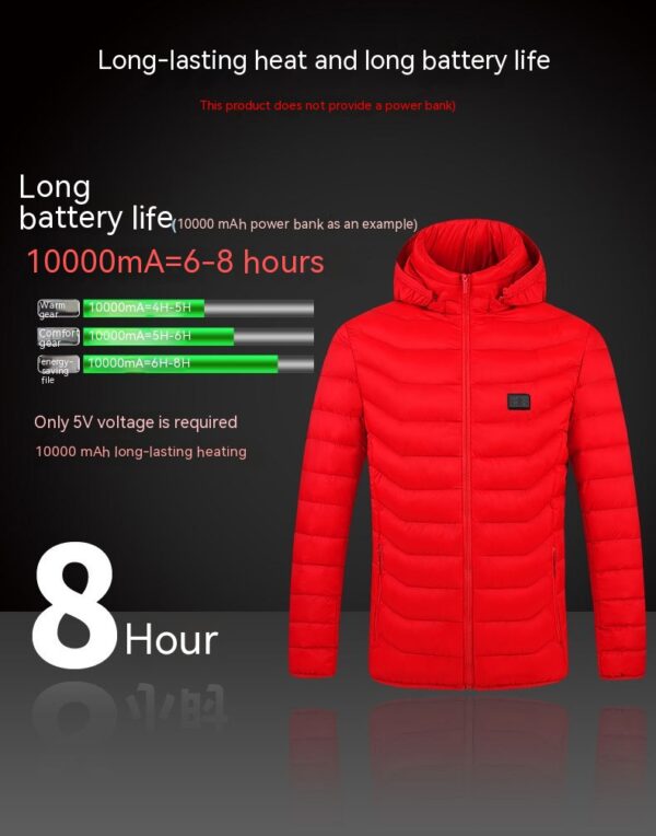 New Heated Jacket Coat USB Electric Jacket Cotton Coat Heater Thermal Clothing - Image 9