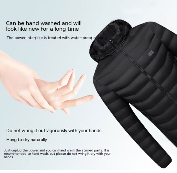 New Heated Jacket Coat USB Electric Jacket Cotton Coat Heater Thermal Clothing - Image 10