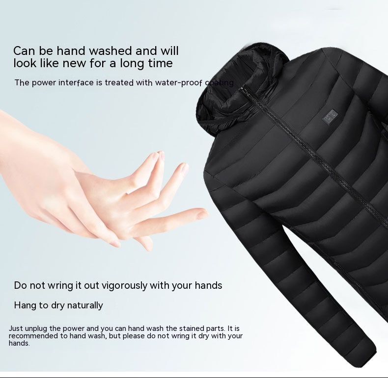 New Heated Jacket Coat USB Electric Jacket Cotton Coat Heater Thermal Clothing - Image 10