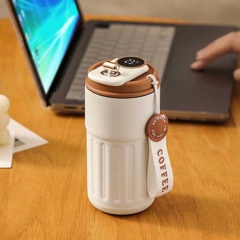 Smart Digital Thermal Bottle Portable Coffee Mug Stainless Steel Water Bottle In-Car Insulated Cup Keep Cold Vacuum Flasks 450ml - Image 14