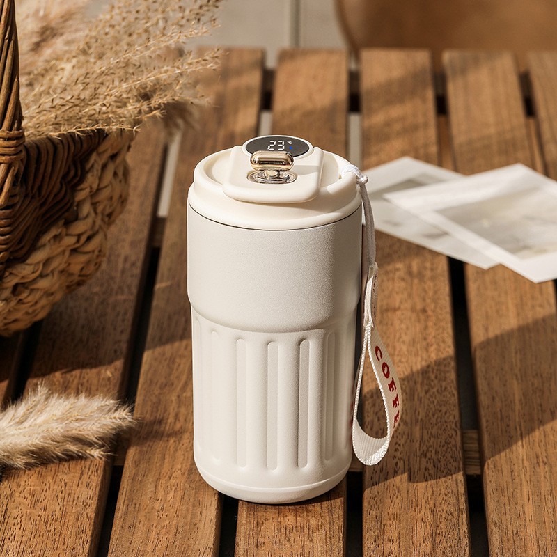 Smart Digital Thermal Bottle Portable Coffee Mug Stainless Steel Water Bottle In-Car Insulated Cup Keep Cold Vacuum Flasks 450ml - Image 18