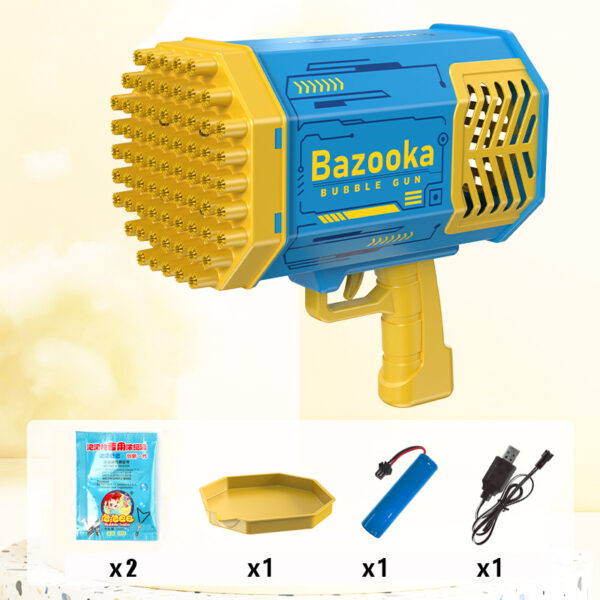 Bubble Gun Rocket 69 Holes Soap Bubbles Machine Gun Shape Automatic Blower With Light Toys For Kids Pomperos - Image 14