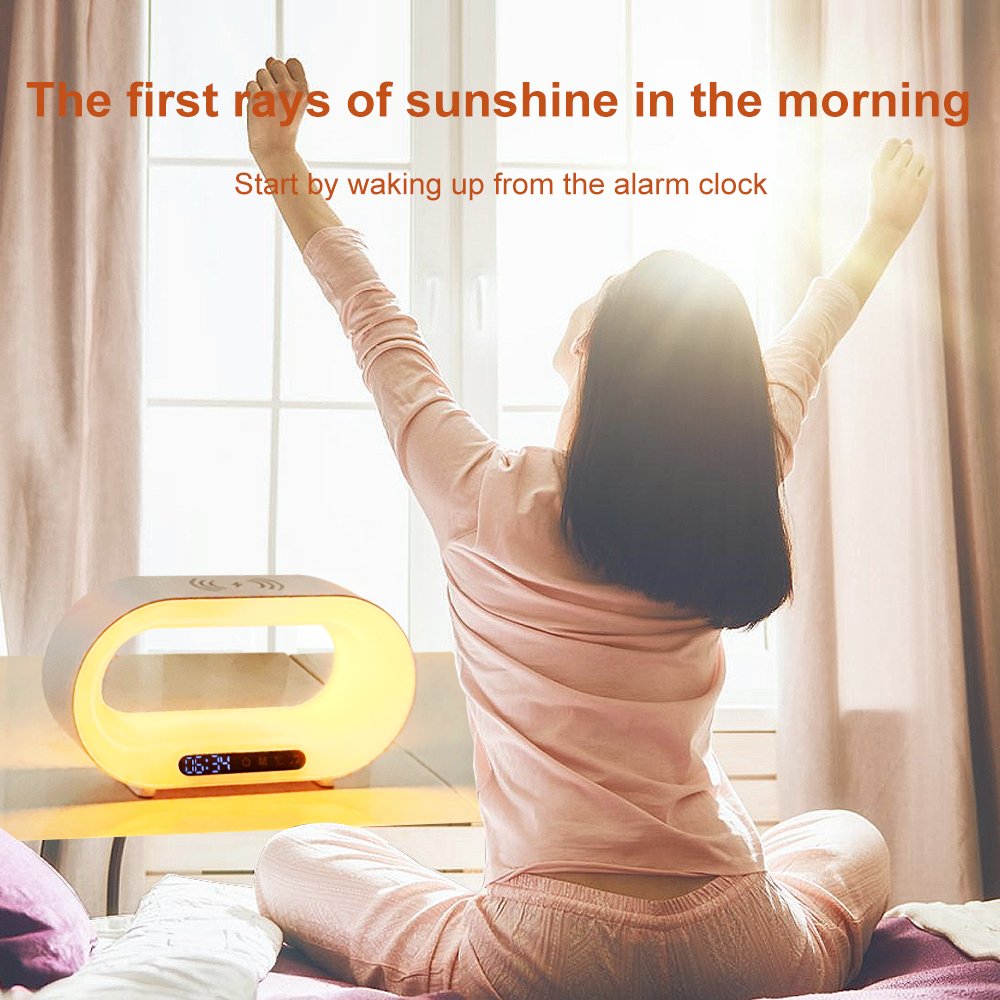 Multi-function 3 In 1 LED Night Light APP Control RGB Atmosphere Desk Lamp Smart Multifunctional Wireless Charger Alarm Clock - Image 19