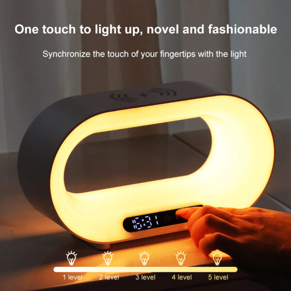 Multi-function 3 In 1 LED Night Light APP Control RGB Atmosphere Desk Lamp Smart Multifunctional Wireless Charger Alarm Clock - Image 10