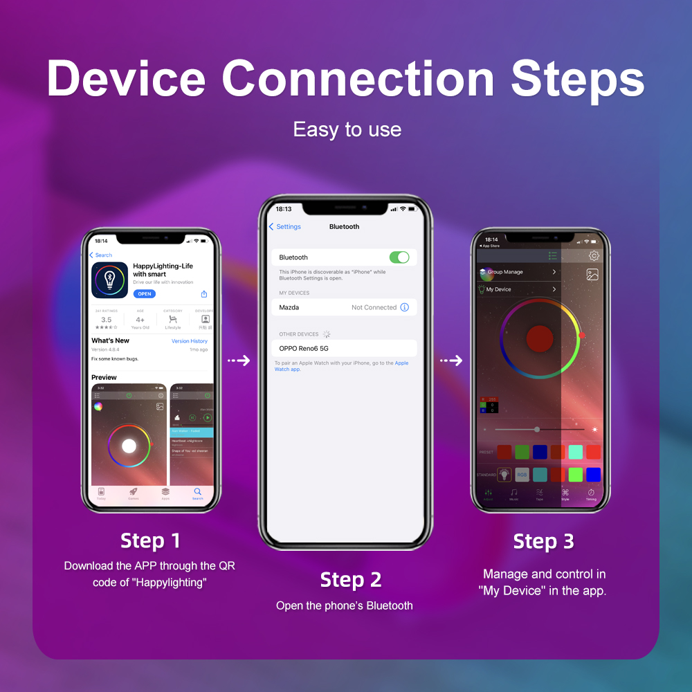 Multi-function 3 In 1 LED Night Light APP Control RGB Atmosphere Desk Lamp Smart Multifunctional Wireless Charger Alarm Clock - Image 11