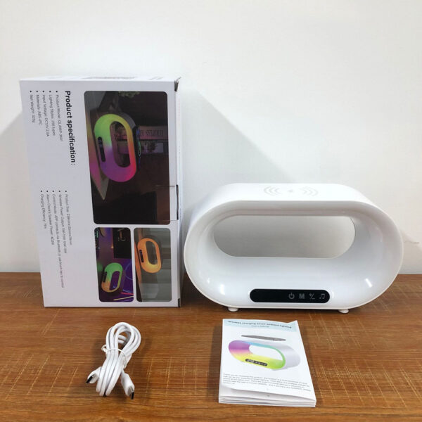 Multi-function 3 In 1 LED Night Light APP Control RGB Atmosphere Desk Lamp Smart Multifunctional Wireless Charger Alarm Clock - Image 14