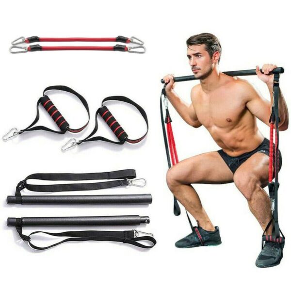 Pilates Bar Kit With Resistance Bands Portable Home Gym Workout Equipment Perfect Stretched Fusion Exercise Bar And Bands - Image 21