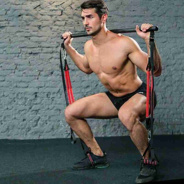 Pilates Bar Kit With Resistance Bands Portable Home Gym Workout Equipment Perfect Stretched Fusion Exercise Bar And Bands - Image 13