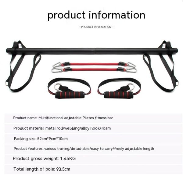 Pilates Bar Kit With Resistance Bands Portable Home Gym Workout Equipment Perfect Stretched Fusion Exercise Bar And Bands - Image 10