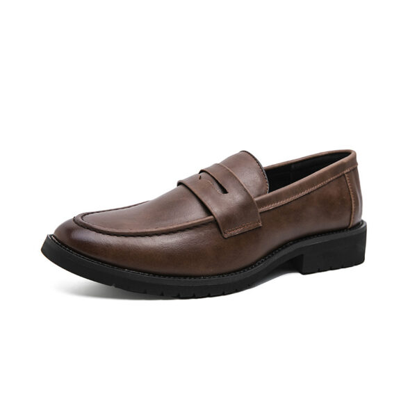 Retro Slip-on Round-toe British Loafers - Image 23