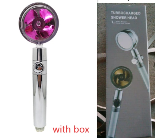 Shower Head Water Saving Flow 360 Degrees Rotating With Small Fan ABS Rain High Pressure Spray Nozzle Bathroom Accessories - Image 51
