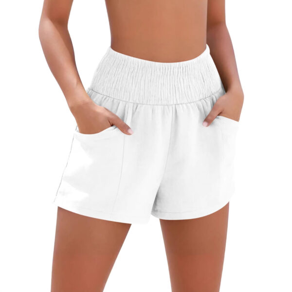 Drawstring Pocket Loose Casual Women's Beach Shorts - Image 4