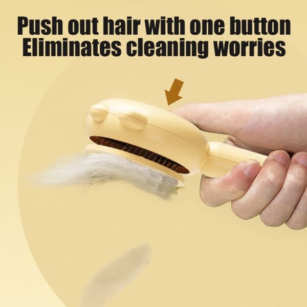 Pet Hair Cleaner Brush Cat Grooming Brush With Release Button Pet Hair Cleaner Brush Cat Grooming Brush Long Or Short Hair Cats Dogs Pet Massage BrushesComb For Cat Dog - Image 10