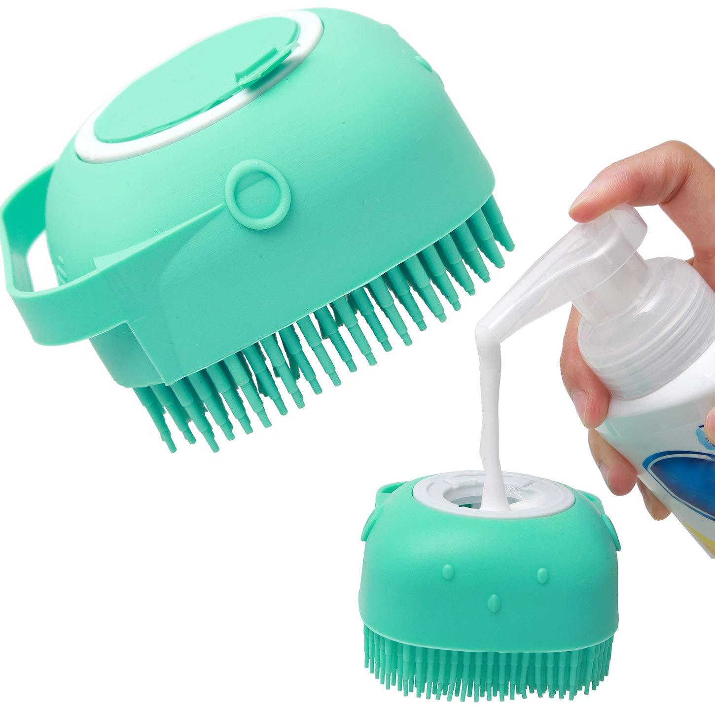 Pet Dog Shampoo Massager Brush Cat Massage Comb Grooming Scrubber Shower Brush For Bathing Short Hair Soft Silicone Brushes - Image 1