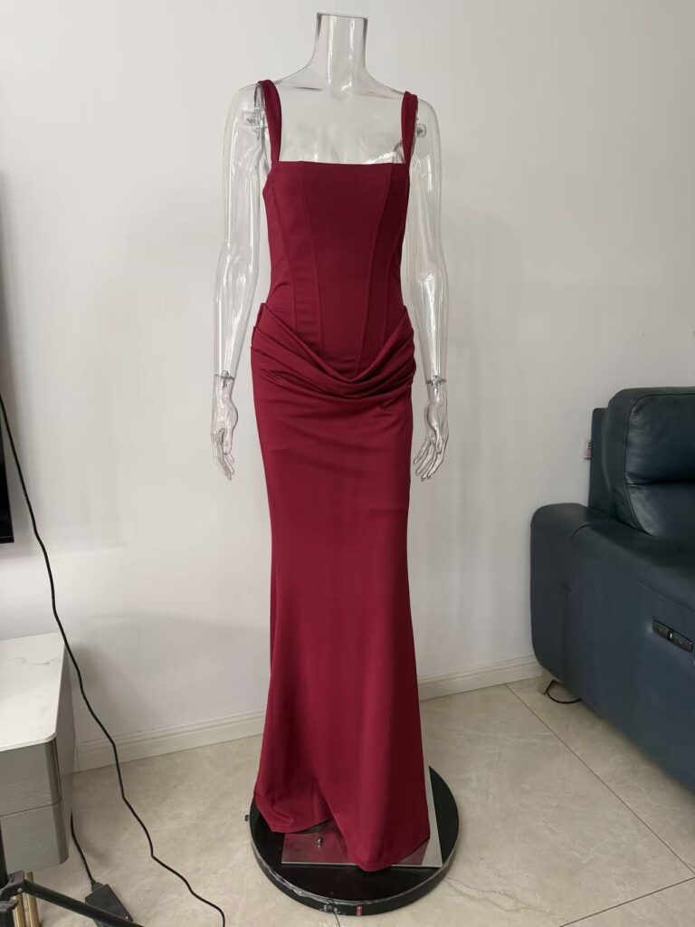 Elegant Strapless Long White Slip Dress For Women