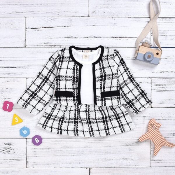 Long-sleeved Dresses Two-piece Children's Baby Small Incense Wind Suit - Image 27