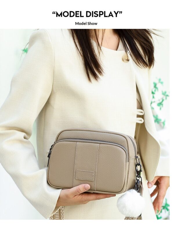 Genuine Leather Womens New Trendy Fashionable Versatile Single-shoulder Bag - Image 20