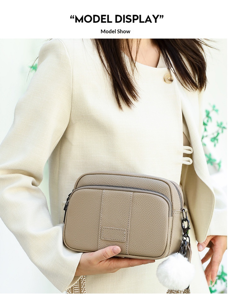 Genuine Leather Womens New Trendy Fashionable Versatile Single-shoulder Bag - Image 20