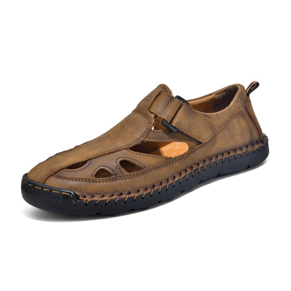 Breathable Hand-Sewn Mens Closed-Toe Sandals - Image 5