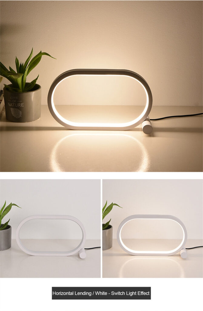 Usb Plug-In Lamp Oval Acrylic Lamp Touch Control Dimmable Modern Simple Creative Night Lamp Bedside Reading Lamp Desk Table Led