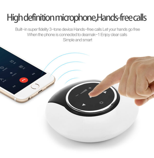 Creative Bluetooth Subwoofer Stereo Speaker LED Desk Lamp Stepless Dimming Folding Touch Atmosphere Night Light - Image 21