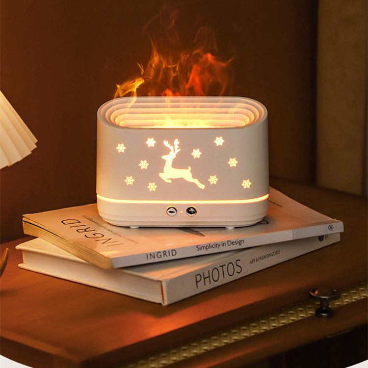 Elk Flame Humidifier Diffuser Mute Household Atmosphere Lamp Christmas Home Decorations - Image 4