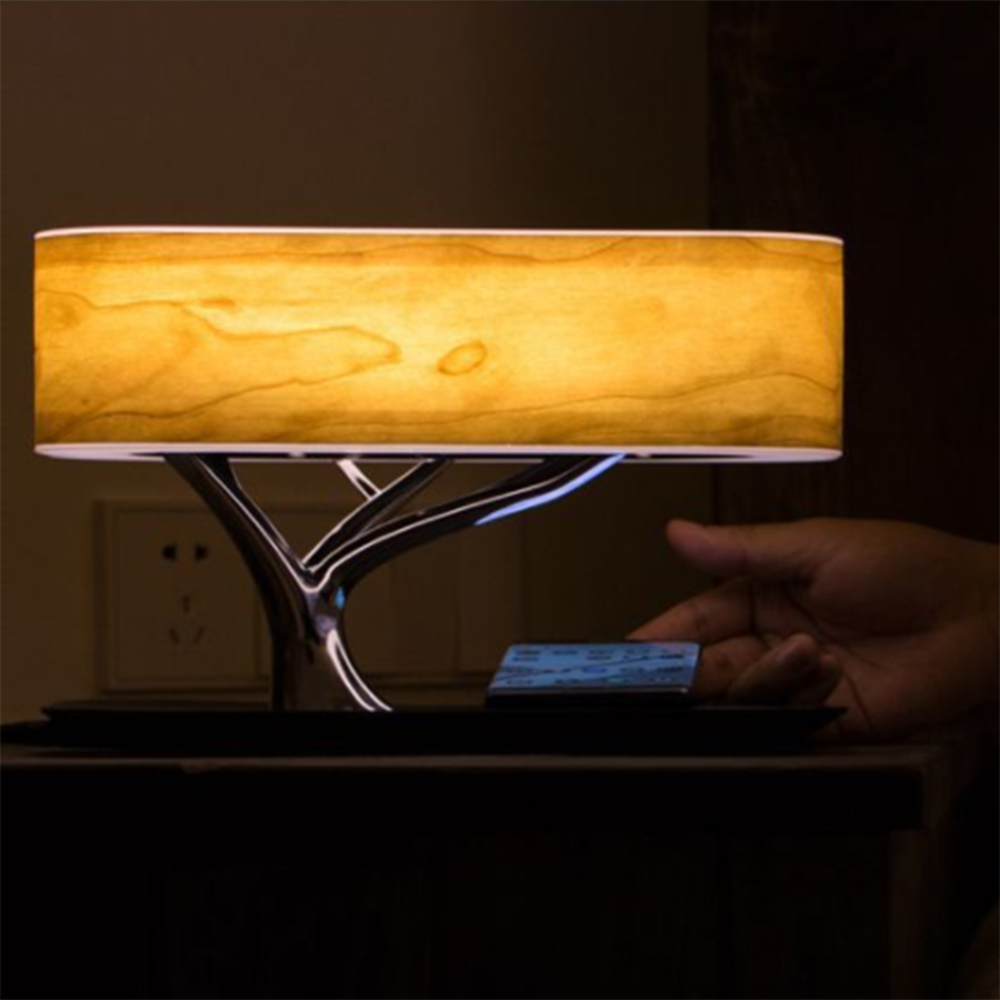 Creative Tree Light Table Lamp Bluetooth-Compatiable Music Speaker Bedside Light Dimmable Phone Wireless Charging Desk Lights - Image 15