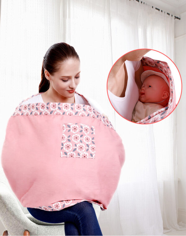 Baby Wrap Carrier Sling Adjustable Infant Comfortable Nursing Cover Soft Breathable Breastfeeding Carrier - Image 2