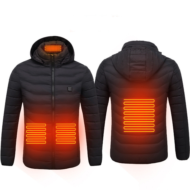 Winter Heated Jacket USB Electric Cotton Coat Zip-up Heater Thermal Clothing Heating Vest For Men - Image 42