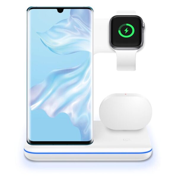 Compatible Mobile Phone Watch Earphone Wireless Charger 3 In 1 Wireless Charger Stand - Image 27