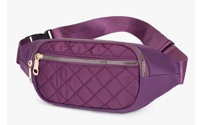 Rhombus Fanny Packs For Women Crossbody Waist Bags For Sports Hiking Cycling Running