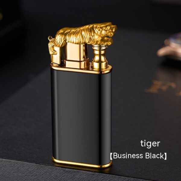 Creative Blue Flame Lighter Dolphin Dragon Tiger Double Fire Metal Winproof Lighter Inflatable Lighter - Image 18