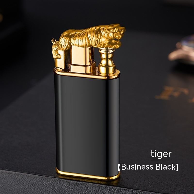 Creative Blue Flame Lighter Dolphin Dragon Tiger Double Fire Metal Winproof Lighter Inflatable Lighter - Image 18