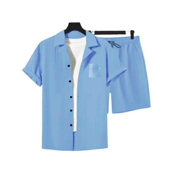 Men's Casual Linen Loose-Fit Button-Up Shirt With Lapel Collar - Image 4