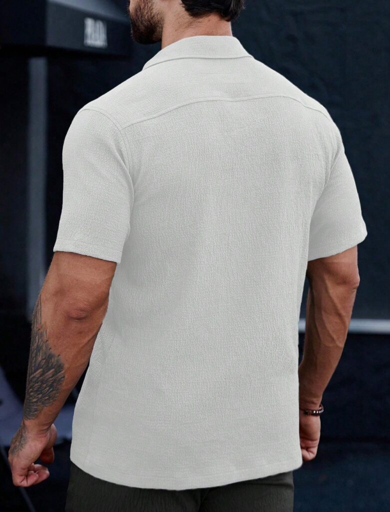 Mens Breathable Wrinkle-Resistant Versatile Semi-Formal Shirt