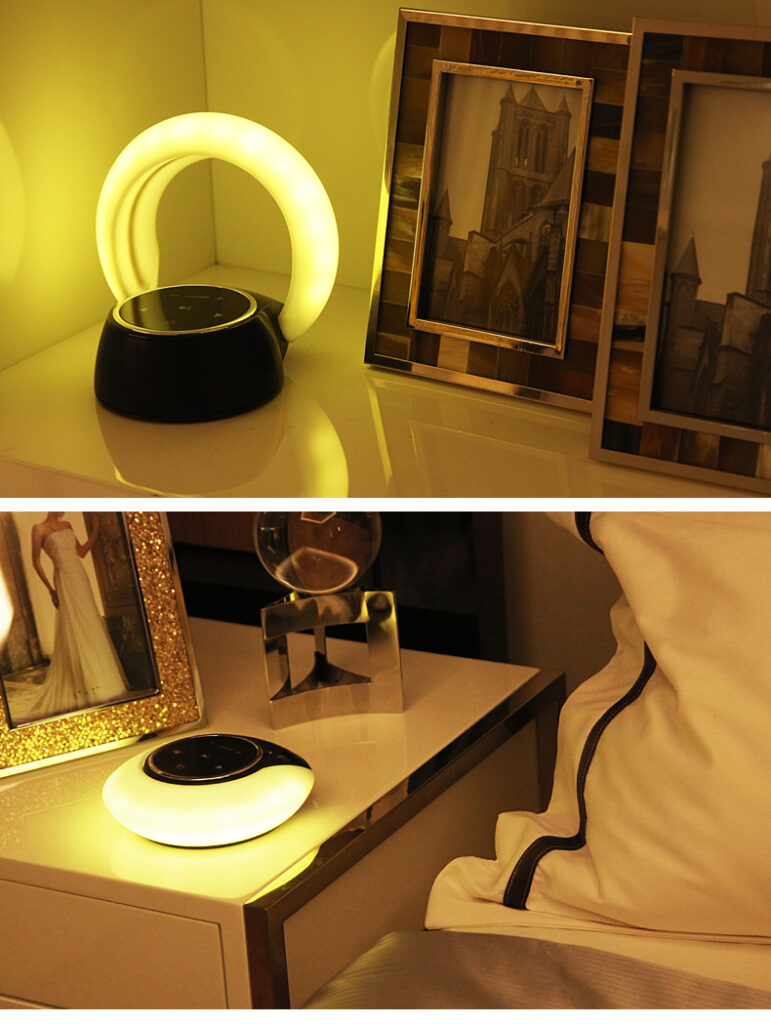 Creative Bluetooth Subwoofer Stereo Speaker LED Desk Lamp Stepless Dimming Folding Touch Atmosphere Night Light