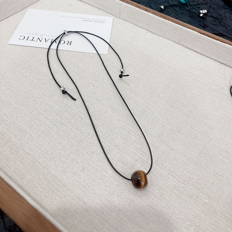 Agate Black Rope Necklace For Women - Image 16