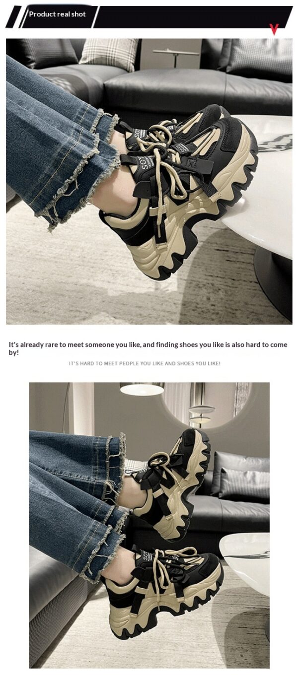Women's Fashionable All-match Chunky-soled Sneakers - Image 11