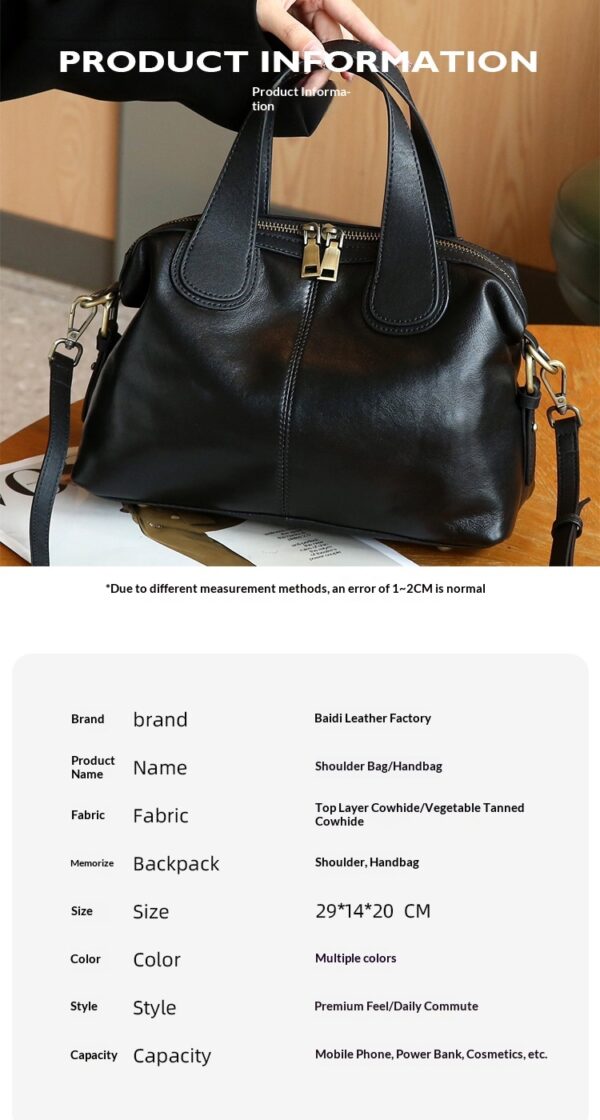 Large-capacity Genuine Leather New High-end Tote Bag - Image 20
