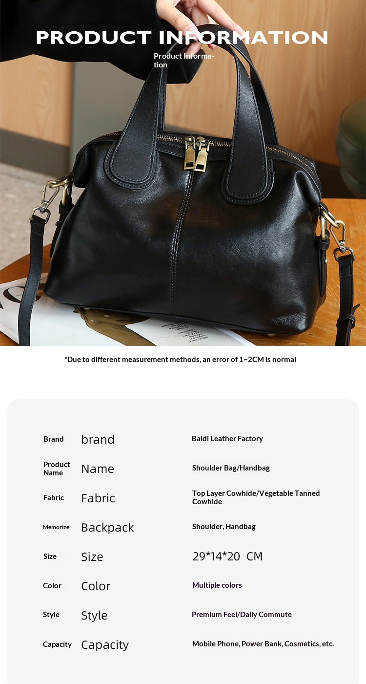 Large-capacity Genuine Leather New High-end Tote Bag - Image 20