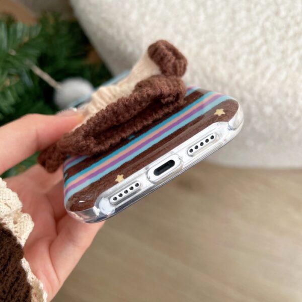 Striped 3D Sweater Phone Case For 14 Pro - Image 9