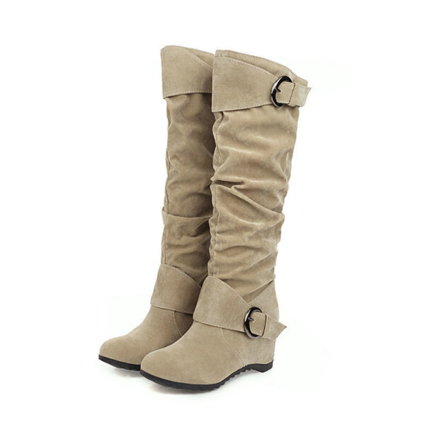 Wedge-heel British-style High-top Womens Knee-high Boots - Image 16