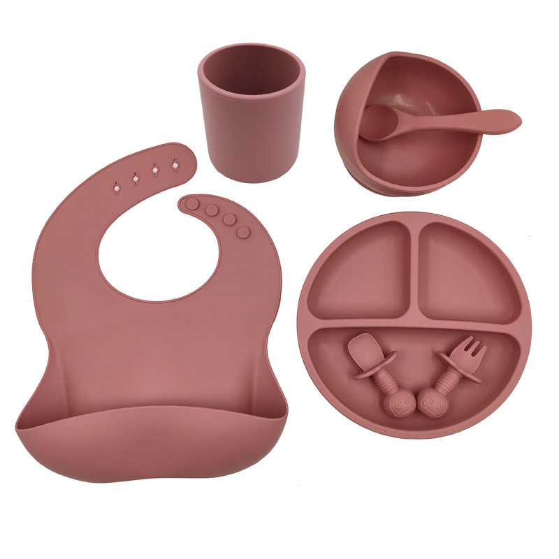 Baby Cutlery Set Silicone Bib Silicone Cup Spoon - Image 1