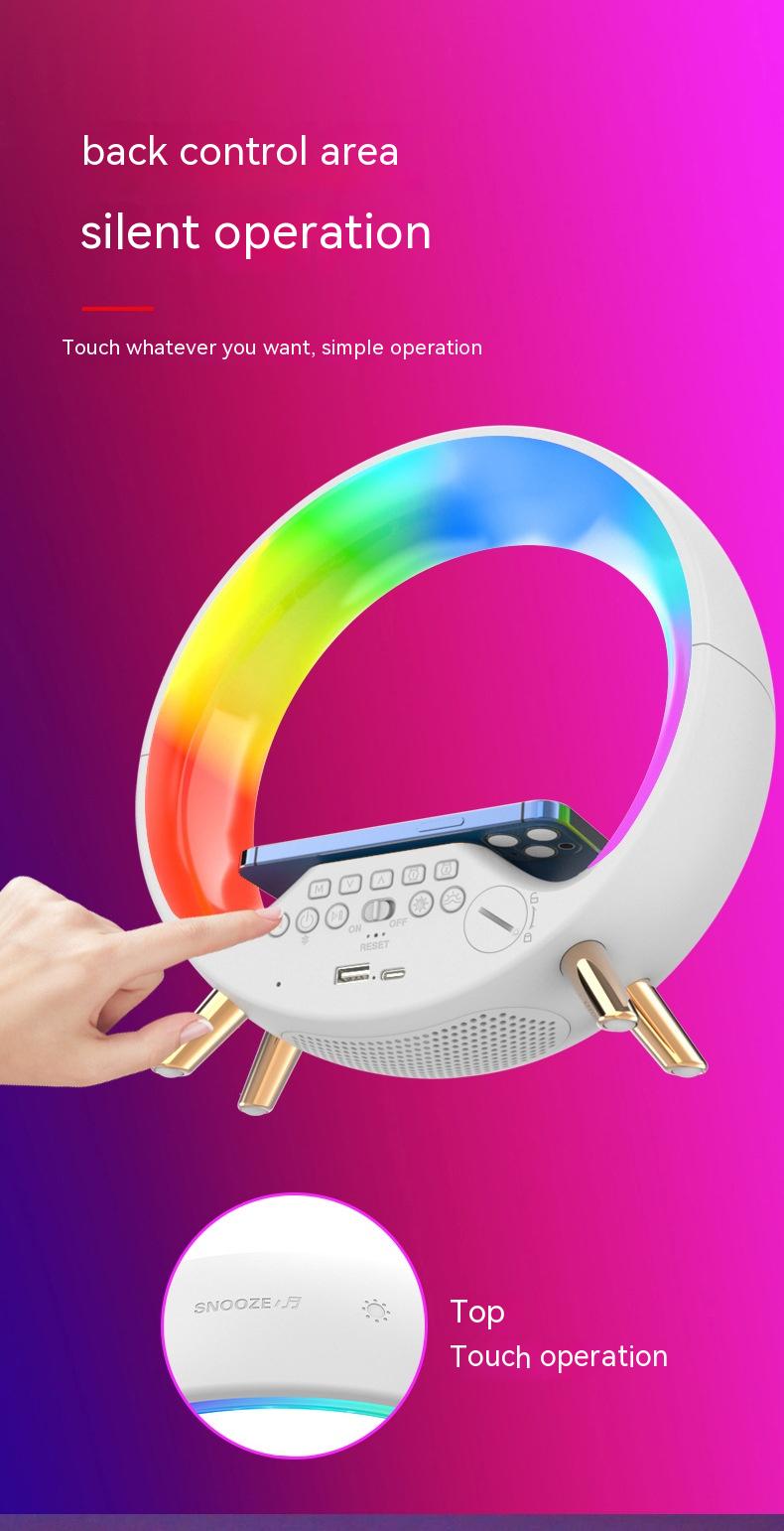O Light Three In One Wireless Charging Multifunctional Bluetooth Speaker Night Light - Image 14