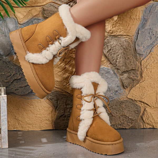 Women's Fashionable Low-Top Thick-Soled Casual Cotton Shoes - Image 13